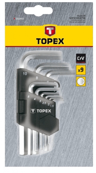 Zestaw kluczy imbusowych 35D955 Topex