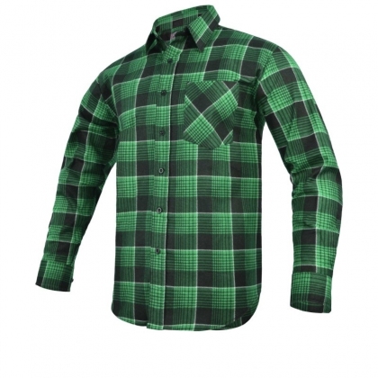 Koszula robocza flanelowa w kratę rozm.39 Modar zielona