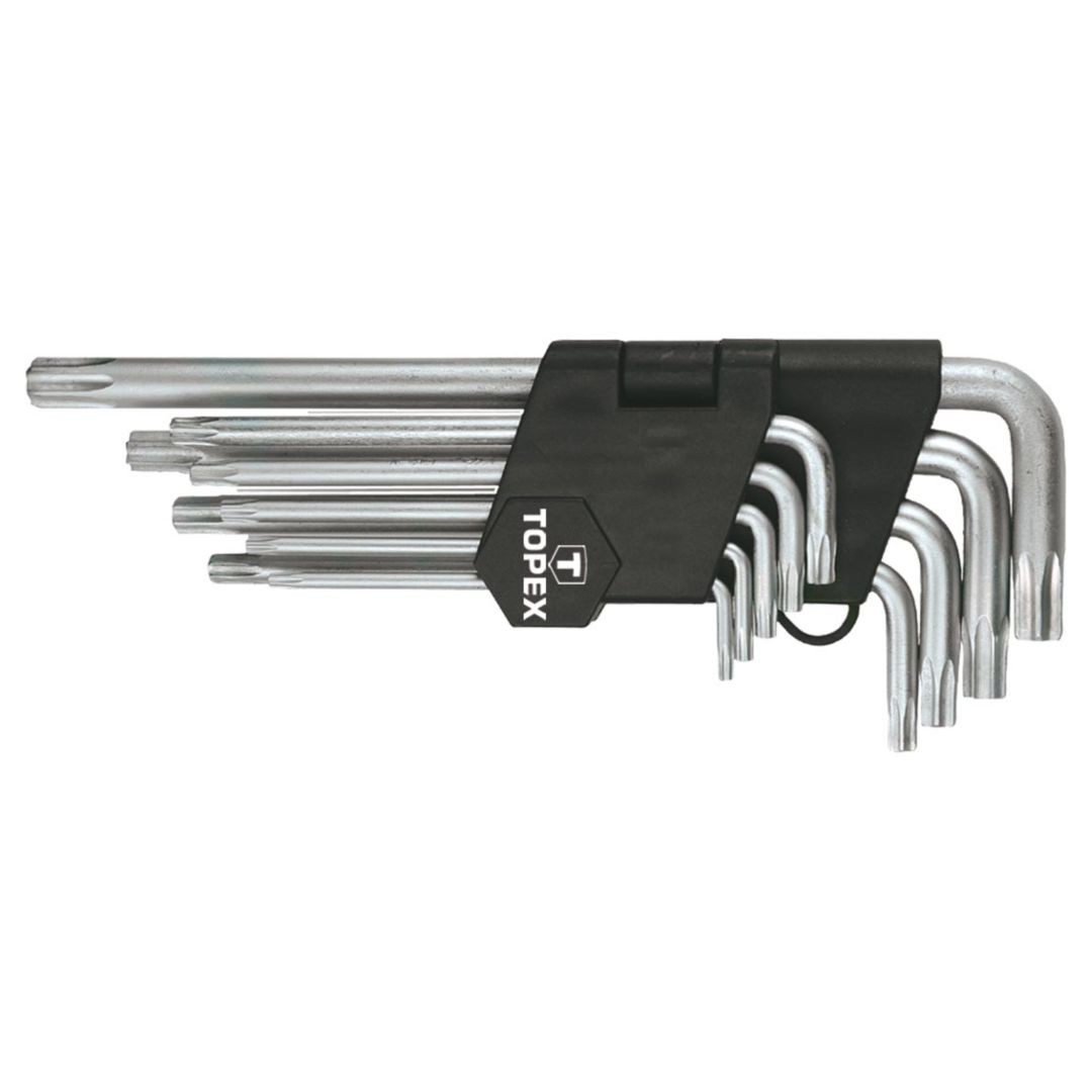 TOPEX 10-teiliger Innensechskantschlüssel-Satz – Von 1,5 Bis 10 Mm, Aus Chrom-Vanadium-Stahl