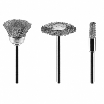 Szczotki stalowe pędzelkowa, kielichowa, talerzowa 3szt. 55H066 Graphite