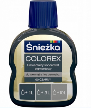 Pigment koncentrat CZARNY 90 Colorex 100ml ŚNIEŻKA