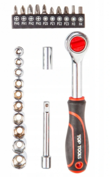 Zestaw kluczy nasadowych 1/4 23 szt. 38D505 Top Tools