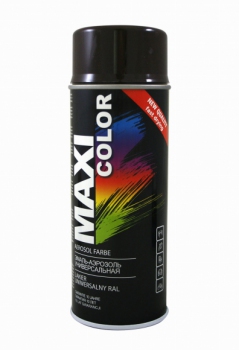 Spray lakier CZARNY POŁYSK 400ml RAL9005 Maxi Color