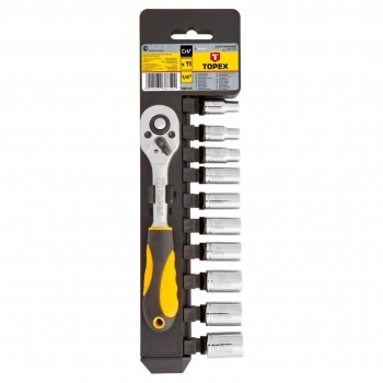 Zestaw kluczy nasadowych 1/4” TOPEX 38D650