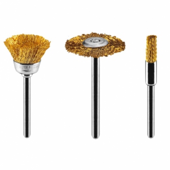 Szczotki mosiężne pędzelkowa, kielichowa, talerzowa 3szt. 55H067 Graphite