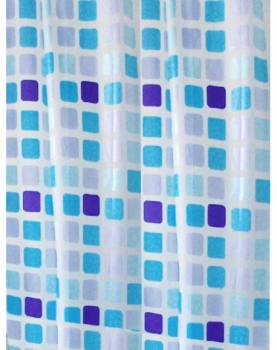 Zasłona prysznicowa PEVA MEADOW 1,8x2m niebieski Bisk