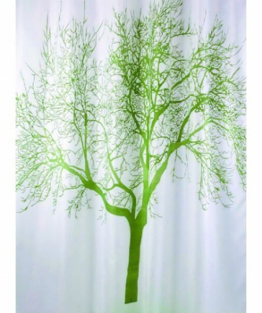 Zasłona prysznicowa TREE BONSAI 1,8x2m zielony Bisk
