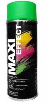 Spray lakier FLUORESCENCYJNY ZIELONY 400ml RAL0019 Maxi Color