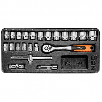 Zestaw kluczy nasadowych  3/8 22 szt. 84-239 Neo Tools