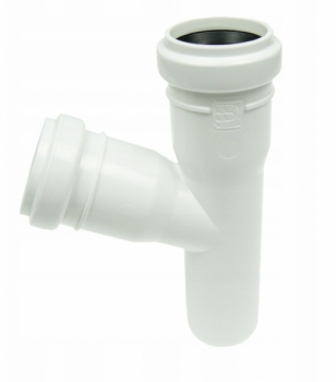 Trójnik kanalizacyjny PCV biały 32x32/45' AQUER