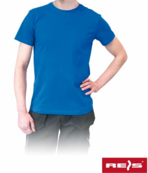 T-shirt męski bawełna niebieski