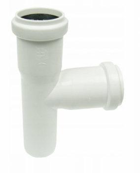 Trójnik kanalizacyjny PCV biały 32x32/90' AQUER