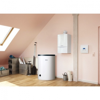 Kocioł 25kW, zasobnik 120l, sterownik i podłączenie w komin Vaillant 0010018088