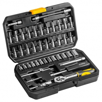Zestaw kluczy nasadowych 1/4” 46 szt. TOPEX 38D640