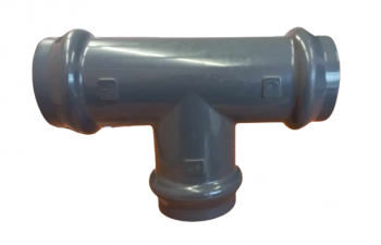 Trójnik ciśnieniowy PVC 90x90/90 z uszczelkami