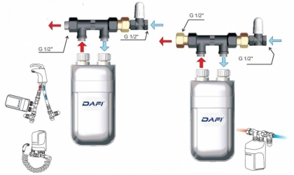 Ogrzewacz wody kW Dafi z przyłaczem