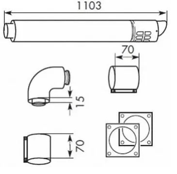 Zestaw przyłączeniowy 60/100 podstawowy do kotłów kondensacyjnych Vaillant