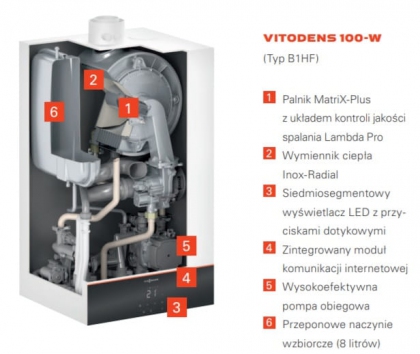 Pakiet kocioł Vitodens 100W 25kW + zasobnik Vitocell 100L CUGA Viessmann
