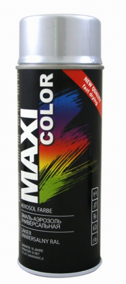 Spray lakier SREBRNY POŁYSK 400ml RAL9006 Maxi Color
