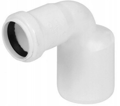 Zwężka kątowa PCV biała 50x32/90' AQUER