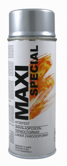 Spray lakier CZARNY żaroodporny 400ml RAL0008 Maxi Color