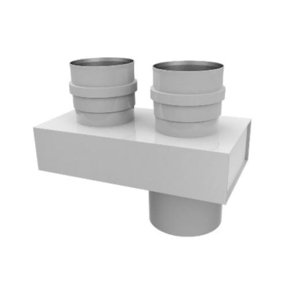 Kolektor podłączeniowy rozdzielaczy z ⌀60/100 na 2x⌀80mm Termet