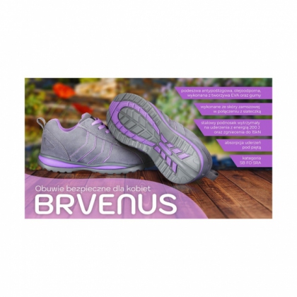 Półbuty robocze BRVENUS szaro-fioletowe Reis