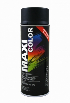 Spray lakier CZARNY MAT 400ml RAL9005M Maxi Color