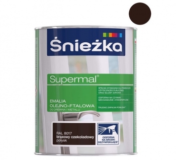 Emalia Olejno-Ftalowa SUPERMAL brąz czekoladowy 0,8L ŚNIEŻKA